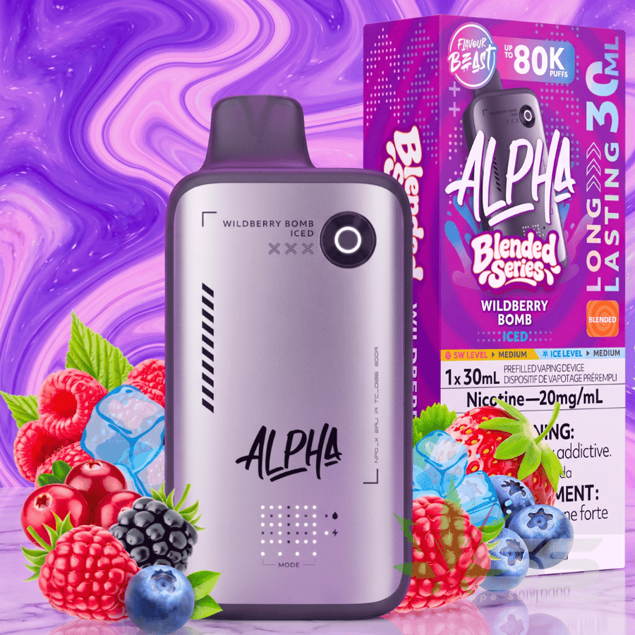 Flavour Beast Alpha 80K Disposable Vape-Wildberry Bomb Iced 80000 Puffs / 20mg Airdrie Vape SuperStore and Bong Shop Alberta Canada