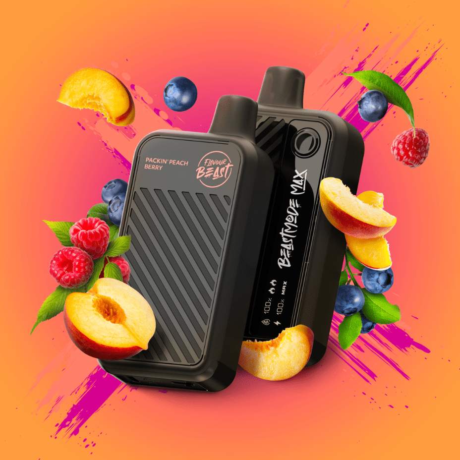 Flavour Beast Beast Mode Max 18k Disposable-Packin' Peach Berry 20ml / 18000 Puffs Airdrie Vape SuperStore and Bong Shop Alberta Canada