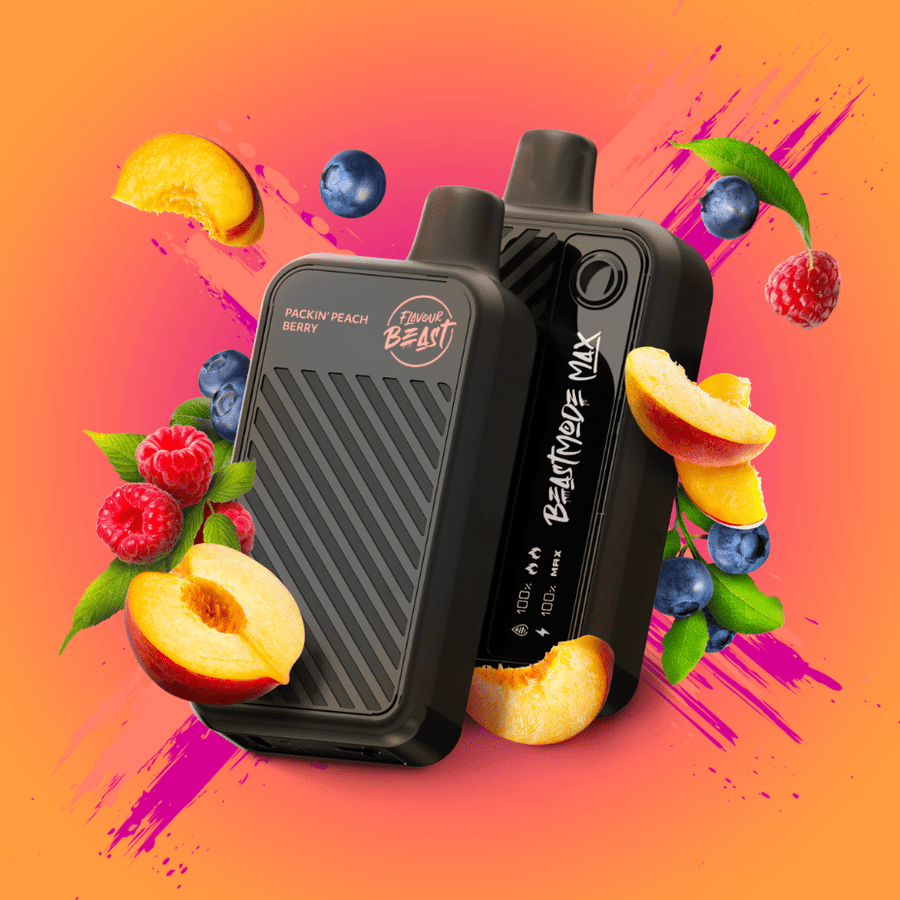 Flavour Beast Beast Mode Max 18k Disposable-Packin' Peach Berry 20ml / 18000 Puffs Airdrie Vape SuperStore and Bong Shop Alberta Canada