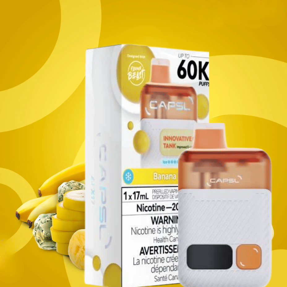 Flavour Beast CAPSL AFX17 60K Disposable Vape-Banana Ice Airdrie Vape SuperStore and Bong Shop Alberta Canada