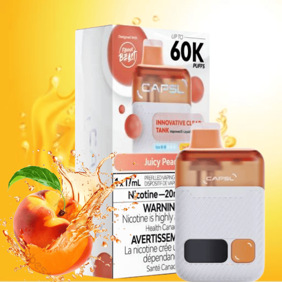 Flavour Beast CAPSL AFX17 60K Disposable Vape-Juicy Peach Airdrie Vape SuperStore and Bong Shop Alberta Canada