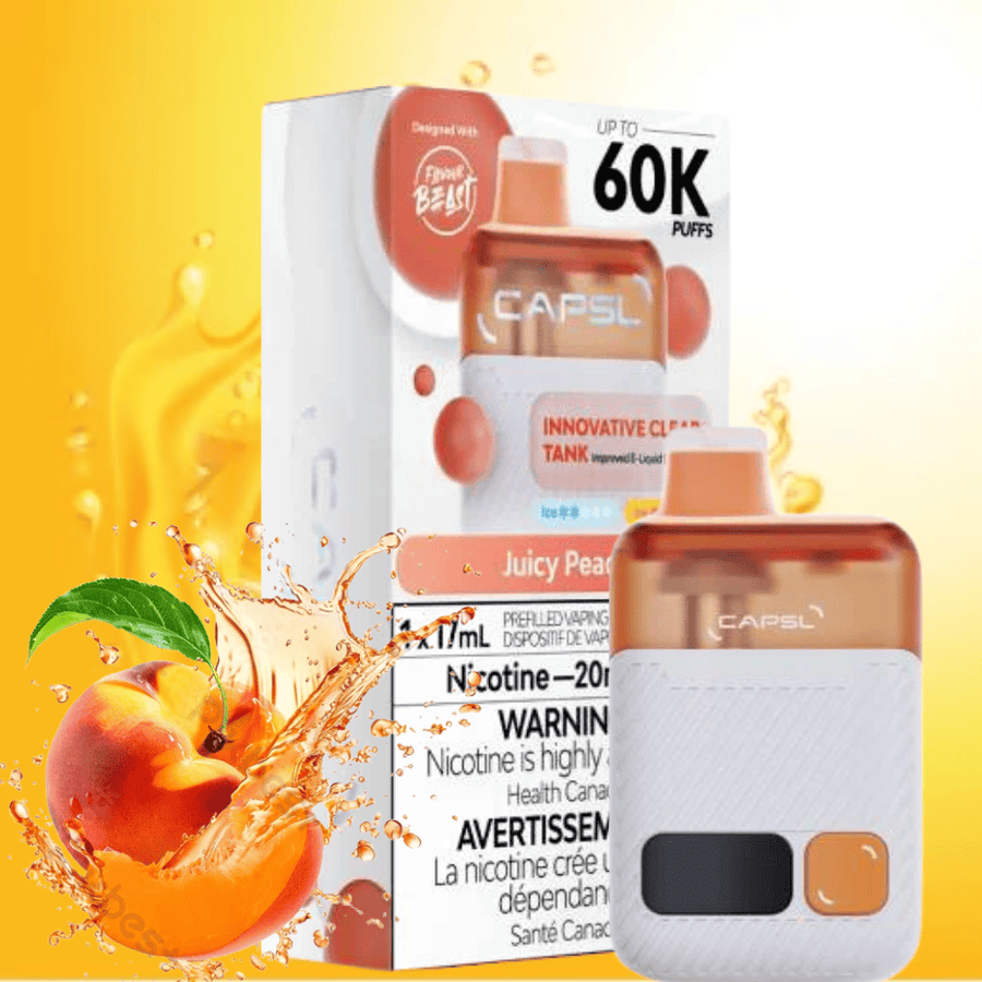 Flavour Beast CAPSL AFX17 60K Disposable Vape-Juicy Peach Airdrie Vape SuperStore and Bong Shop Alberta Canada