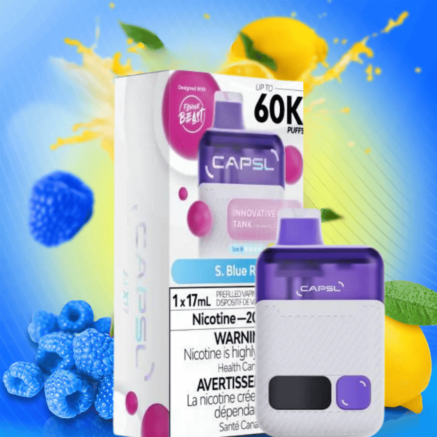 Flavour Beast CAPSL AFX17 60K Disposable Vape-S. Blue Razz Airdrie Vape SuperStore and Bong Shop Alberta Canada