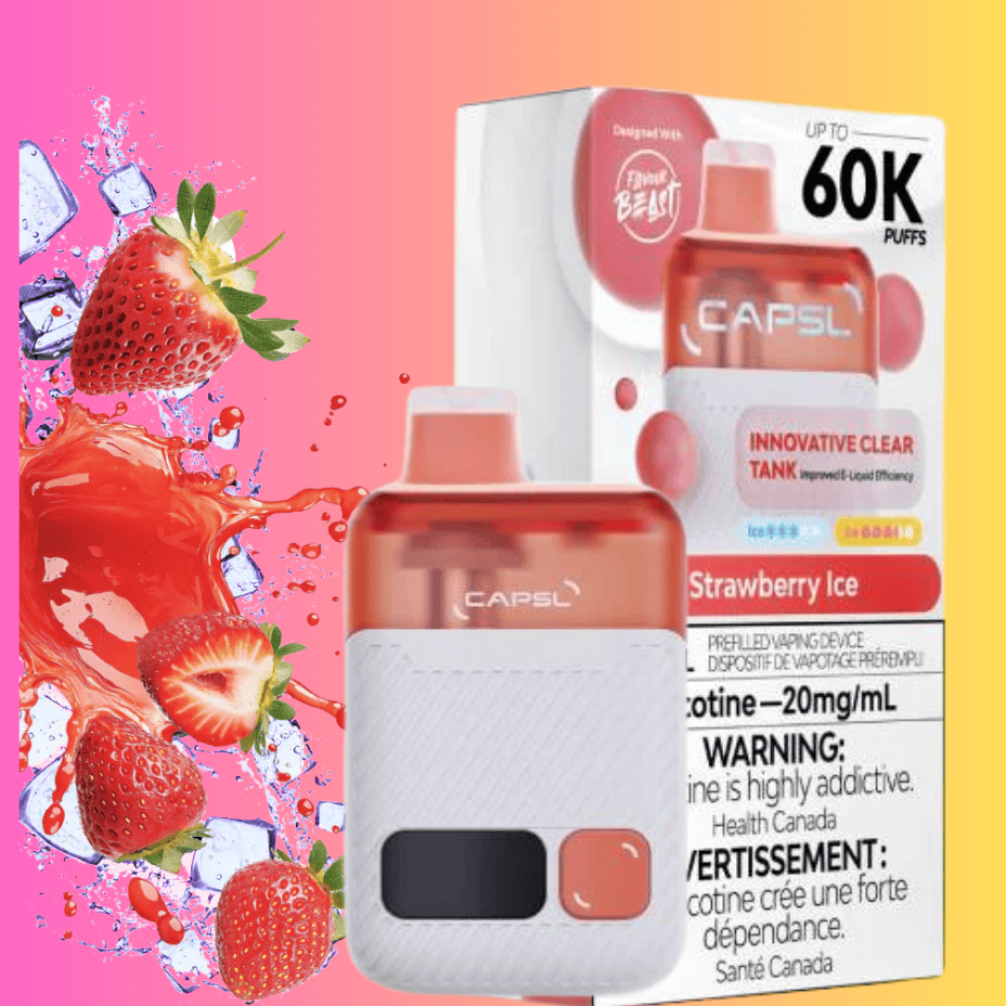 Flavour Beast CAPSL AFX17 60K Disposable Vape-Strawberry Ice Airdrie Vape SuperStore and Bong Shop Alberta Canada