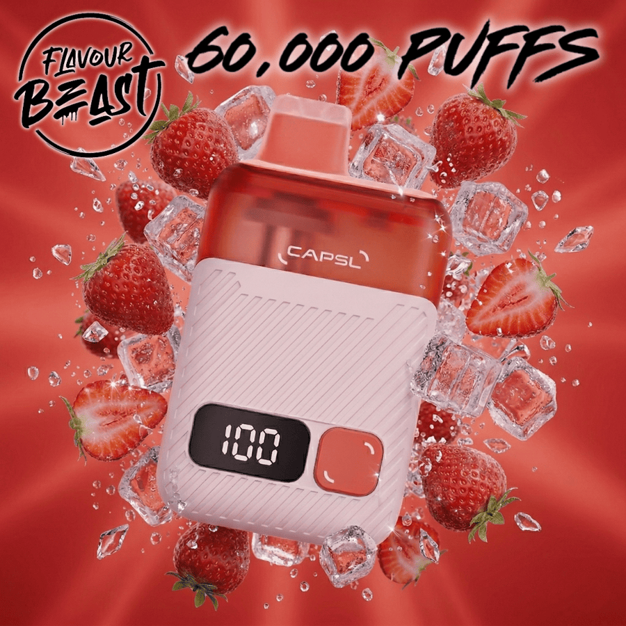 Flavour Beast CAPSL AFX17 60K Disposable Vape-Strawberry Ice Airdrie Vape SuperStore and Bong Shop Alberta Canada