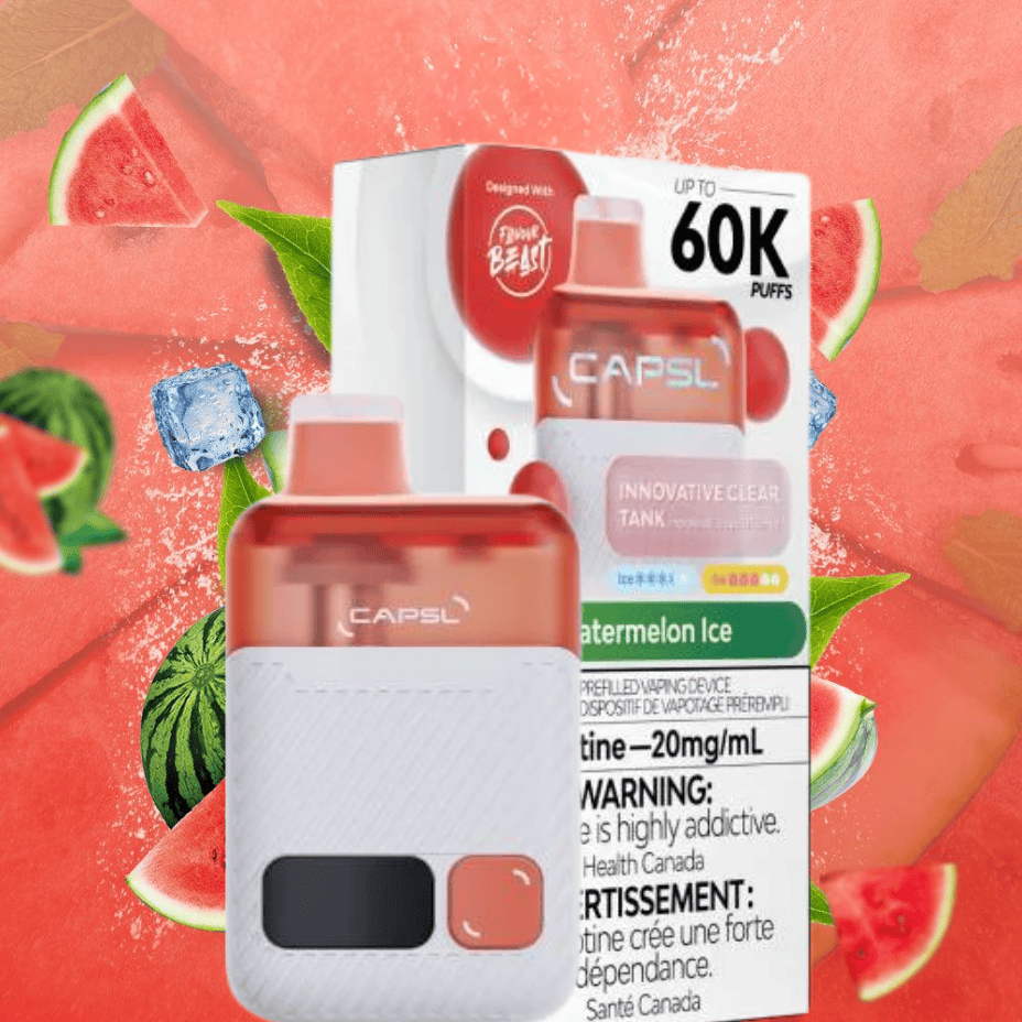 Flavour Beast CAPSL AFX17 60K Disposable Vape-Watermelon Ice Airdrie Vape SuperStore and Bong Shop Alberta Canada