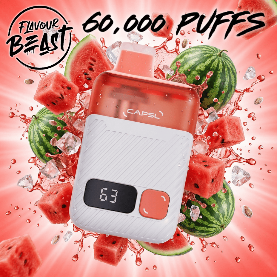 Flavour Beast CAPSL AFX17 60K Disposable Vape-Watermelon Ice Airdrie Vape SuperStore and Bong Shop Alberta Canada