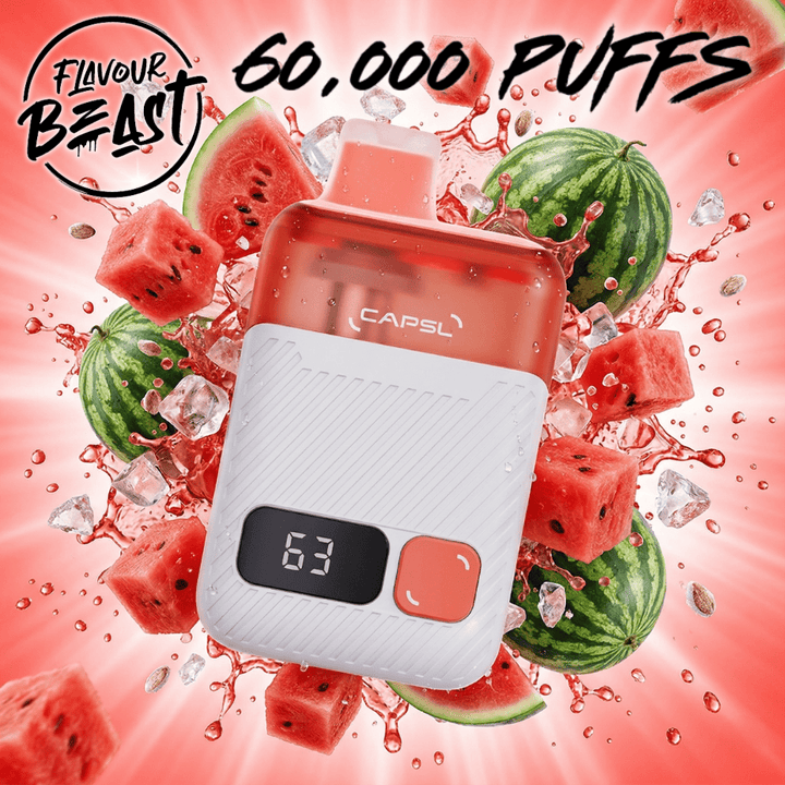 Flavour Beast CAPSL AFX17 60K Disposable Vape-Watermelon Ice Airdrie Vape SuperStore and Bong Shop Alberta Canada