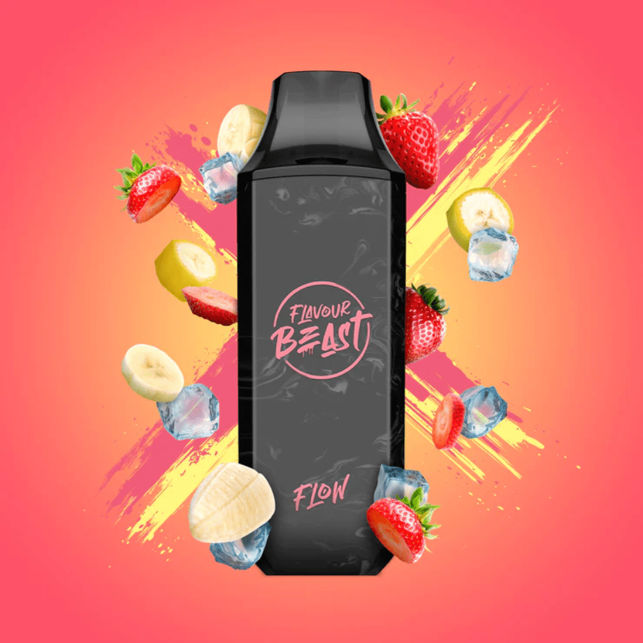 Flavour Beast Flavour Beast Disposable-Str8 Up Strawberry Banana Iced 4000 Puffs / 20mg Flavour Beast Flow Disposable Vape-Str8 Up Strawberry Banana Ice