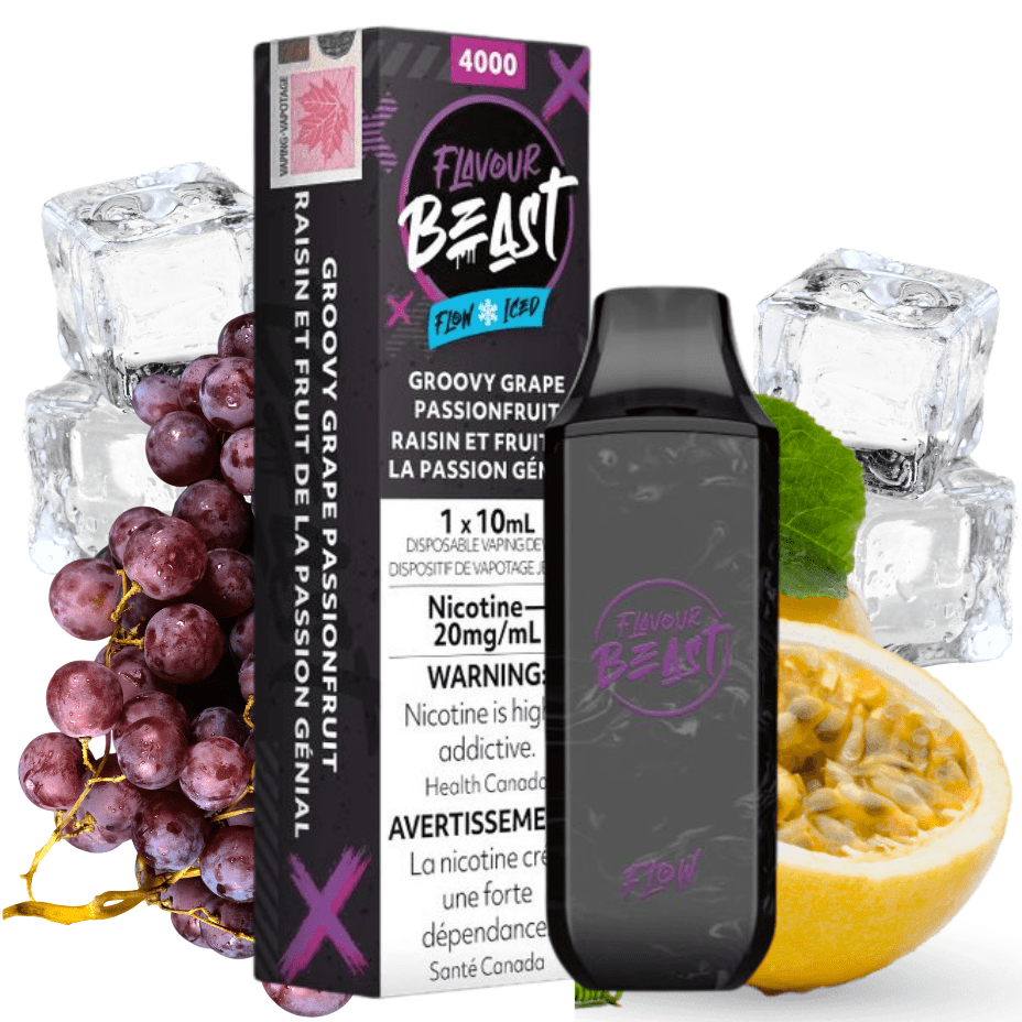 Flavour Beast Flavour Beast Disposable Vape-Groovy Grape Passionfruit Iced 4000 Puffs / 20mg Flavour Beast Disposable Vape-Groovy Grape Passionfruit Iced-Airdrie