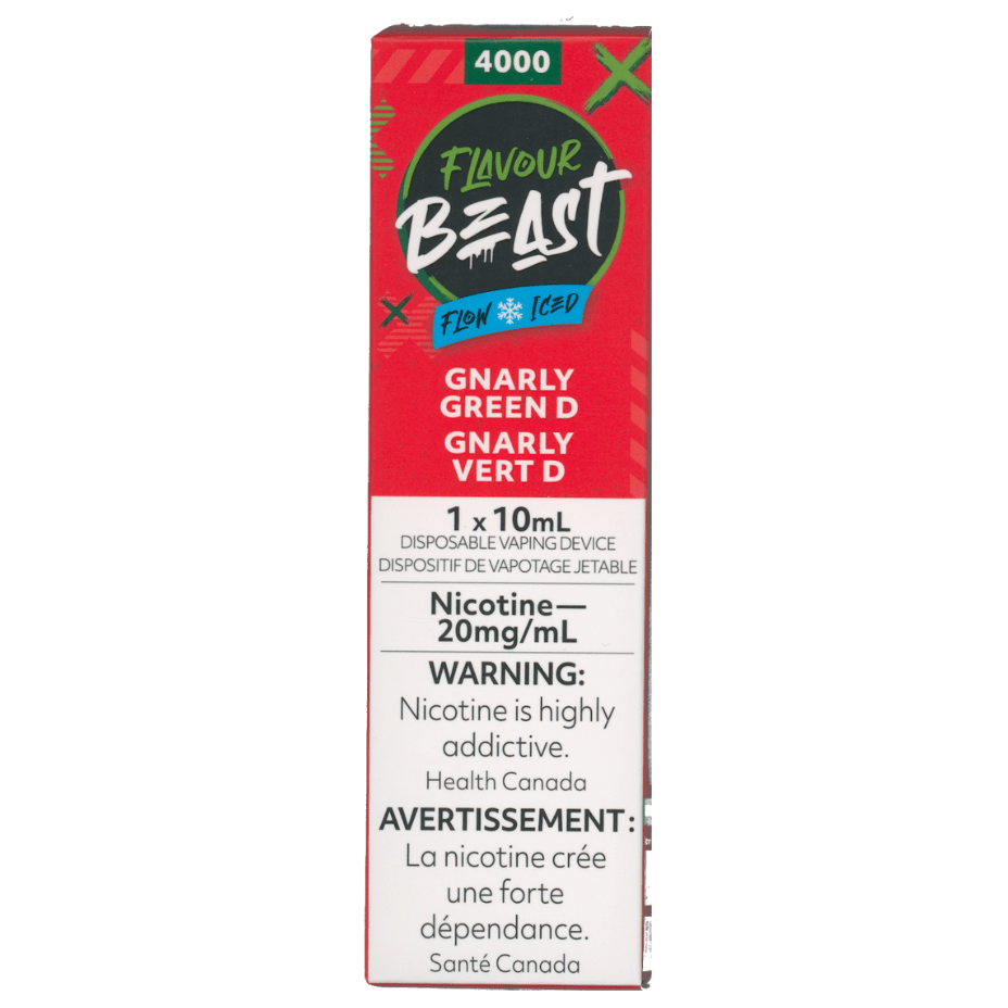Flavour Beast Flavour Beast Flow Disposable-Gnarly Green D 4000 Puffs / 20mg Flavour Beast Flow Disposable-Gnarly Green D-Airdrie Vape SuperStore
