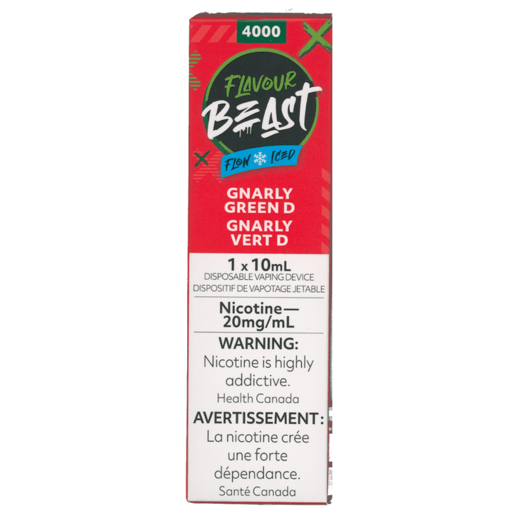 Flavour Beast Flavour Beast Flow Disposable-Gnarly Green D 4000 Puffs / 20mg Flavour Beast Flow Disposable-Gnarly Green D-Airdrie Vape SuperStore