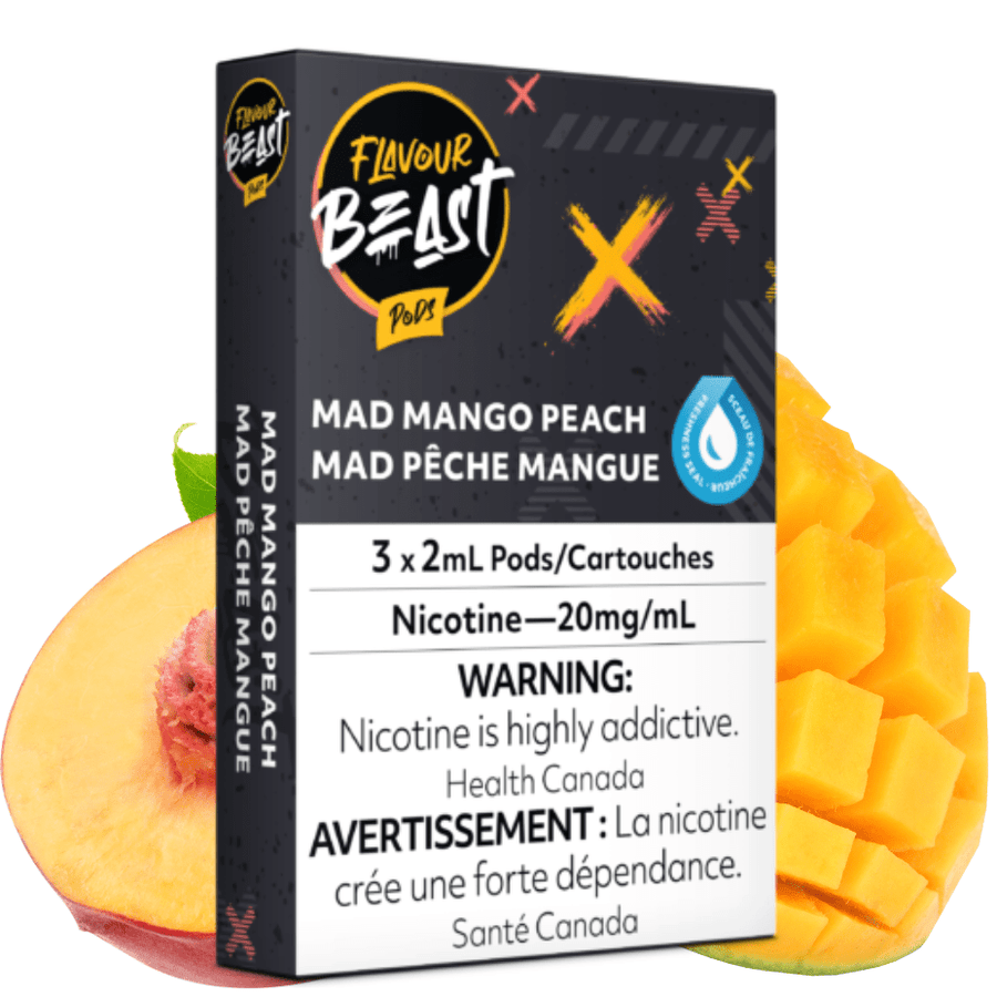 Flavour Beast Flavour Beast Pods Mad Mango Peach (S-Compatible) 20mg Flavour Beast Pods Mad Mango Peach (S-Compatible)-Airdrie Vape SuperStore & Bong Shop AB, Canada