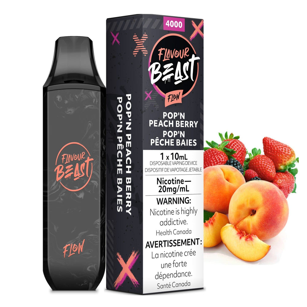 Flavour Beast Flow Rechargeable Disposable-Packin Peach Berry 4000 Puffs / 20mg Airdrie Vape SuperStore and Bong Shop Alberta Canada