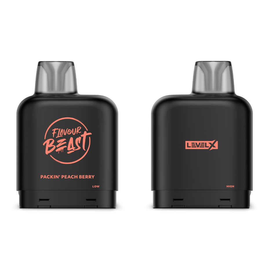 Flavour Beast Level X Flavour Beast Pod-Packin' Peach Berry 20mg / 7000 Puffs Level X Flavour Beast Pod-Packin' Peach Berry-Airdrie Vape Store AB 