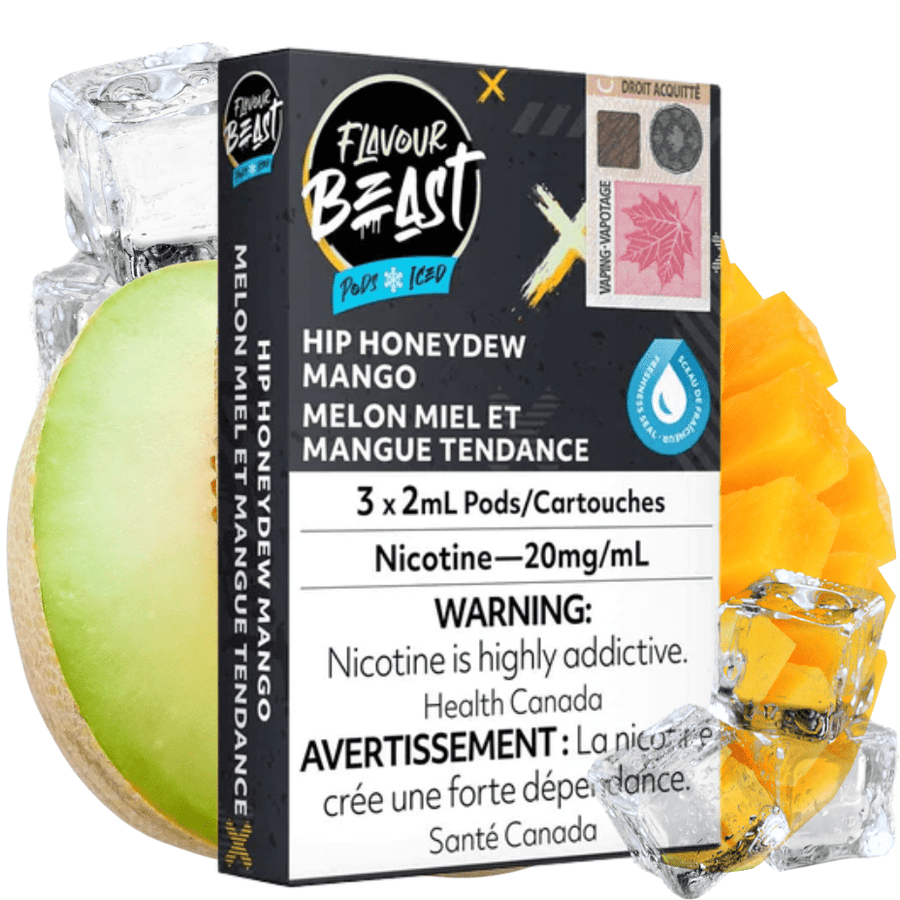 Flavour Beast Pods Hip Honeydew Mango (S-Compatible) 20mg Airdrie Vape SuperStore and Bong Shop Alberta Canada