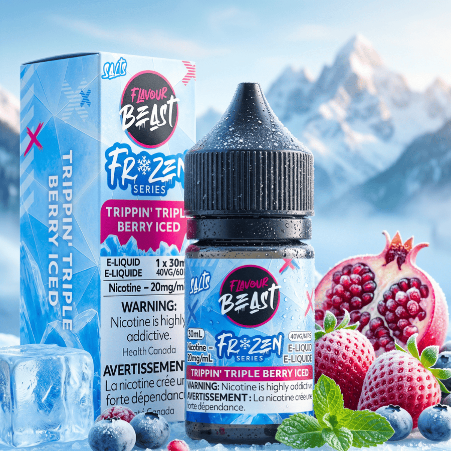 Flavour Beast Salt Frozen-Trippin' Triple Berry Iced 20mg / 30ml Airdrie Vape SuperStore and Bong Shop Alberta Canada