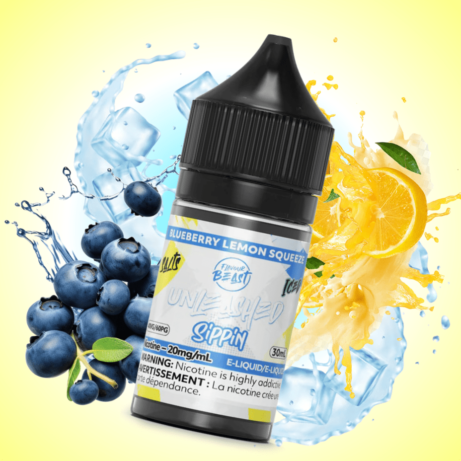 Flavour Beast Unleashed Sippin Salts-Blueberry Lemon Squeeze 20mg Salt Nicotine at Airdrie Vape SuperStore and Bong Shop Alberta Canada