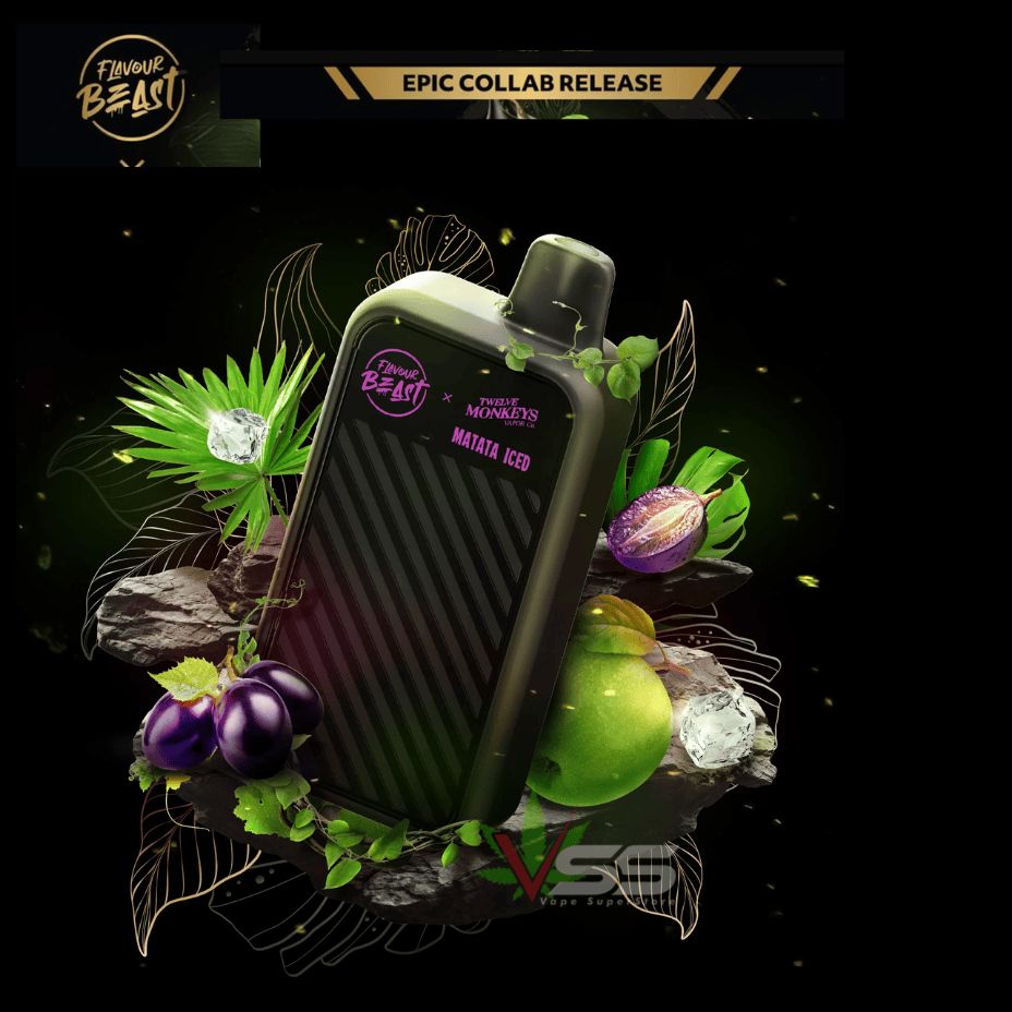 Flavour Beast X 12 Monkeys Beast Mode Max 2 50K Disposable - MATATA ICED 20mg / 50000 Puffs Airdrie Vape SuperStore and Bong Shop Alberta Canada