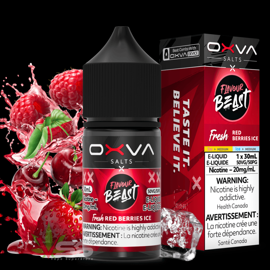 Flavour Beast x OXVA E-Liquid - Fresh Red Berries Ice 30mL / 20mg Airdrie Vape SuperStore and Bong Shop Alberta Canada
