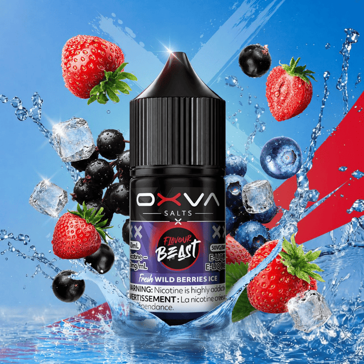 Flavour Beast x OXVA E-Liquid - Fresh Wild Berries Ice Salt 30mL / 20mg Airdrie Vape SuperStore and Bong Shop Alberta Canada
