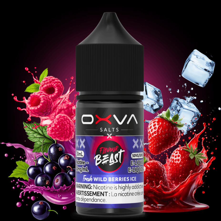 Flavour Beast x OXVA E-Liquid - Fresh Wild Berries Ice Salt 30mL / 20mg Airdrie Vape SuperStore and Bong Shop Alberta Canada