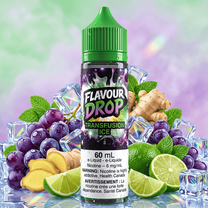 Flavour Drop E-Liquid - Transfusion Ice 60ml / 3mg Airdrie Vape SuperStore and Bong Shop Alberta Canada