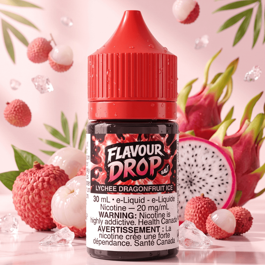 Flavour Drop Salts - Lychee Dragonfruit Ice 30mL / 20mg Airdrie Vape SuperStore and Bong Shop Alberta Canada