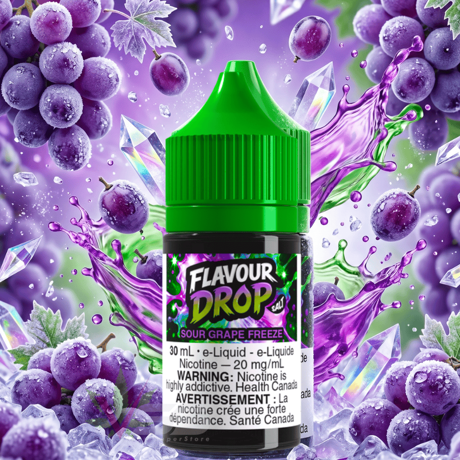 Flavour Drop Salts - Sour Grape 30mL / 20mg Airdrie Vape SuperStore and Bong Shop Alberta Canada