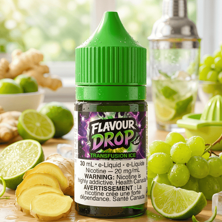 Flavour Drop Salts - Transfusion Ice 30mL / 20mg Airdrie Vape SuperStore and Bong Shop Alberta Canada