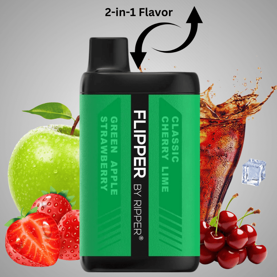 Flipper 11000 Disposable Vape-Classic Cherry Lime + Green Apple Strawberry 11000 Puffs / 20mg Airdrie Vape SuperStore and Bong Shop Alberta Canada