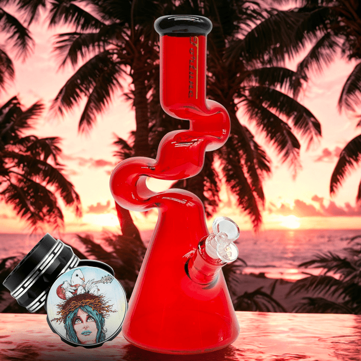 Fortune 7mm Zig-Zag Zong 14" Red / 14 Inches Airdrie Vape SuperStore and Bong Shop Alberta Canada