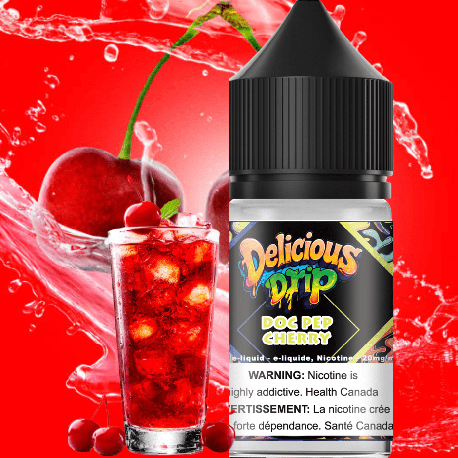 Gcore Delicious Drip Salt-Doc Pep Cherry 30ml / 20mg Airdrie Vape SuperStore and Bong Shop Alberta Canada