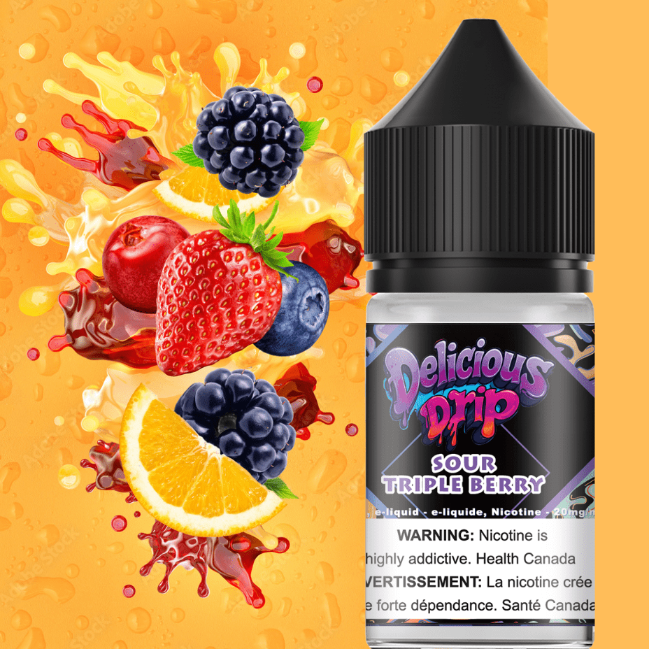 Gcore Delicious Drip Salt-Sour Triple Berry 30ml / 20mg Airdrie Vape SuperStore and Bong Shop Alberta Canada