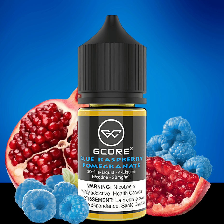 GCORE Salt - Blue Raspberry Pomegranate 30mL 20mg / 30ml Airdrie Vape SuperStore and Bong Shop Alberta Canada