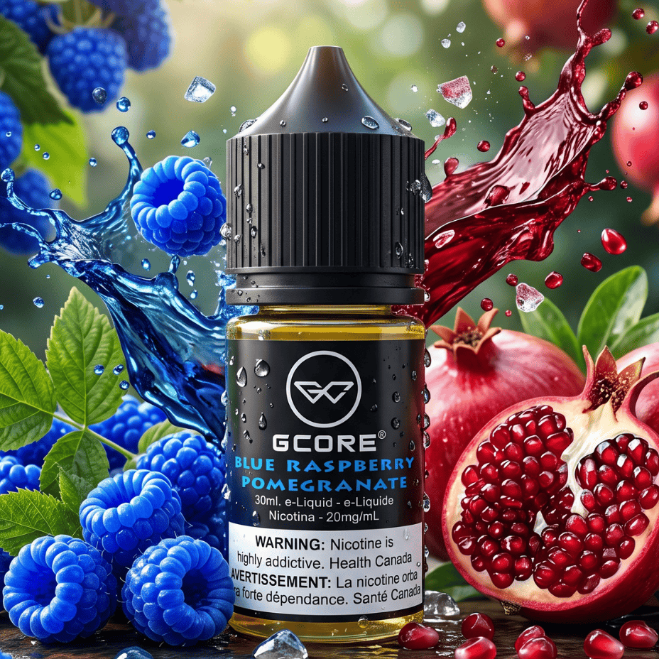 GCORE Salt - Blue Raspberry Pomegranate 30mL 20mg / 30ml Airdrie Vape SuperStore and Bong Shop Alberta Canada
