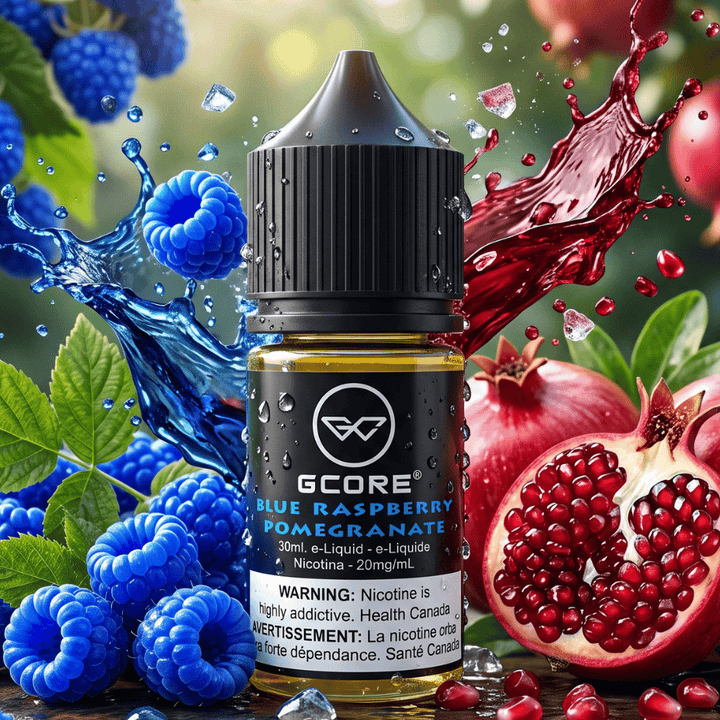 GCORE Salt - Blue Raspberry Pomegranate 30mL 20mg / 30ml Airdrie Vape SuperStore and Bong Shop Alberta Canada