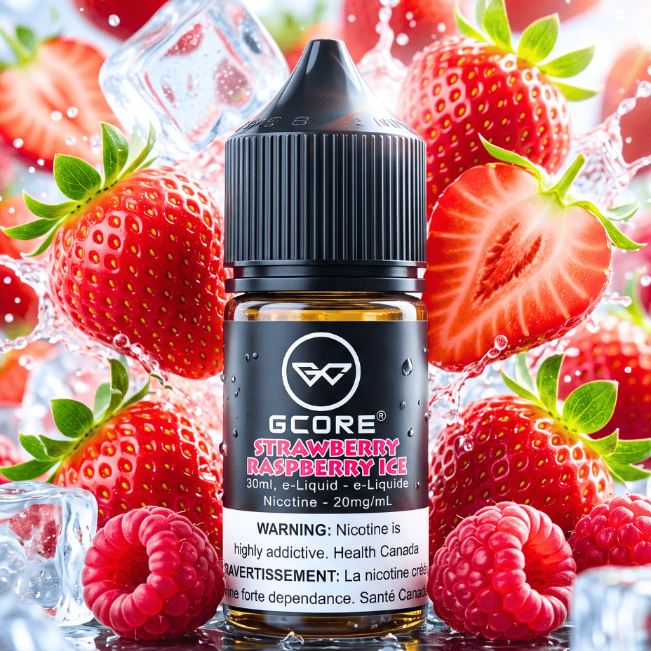 GCORE Salt - Strawberry Raspberry Ice 30mL 20mg / 30ml Airdrie Vape SuperStore and Bong Shop Alberta Canada