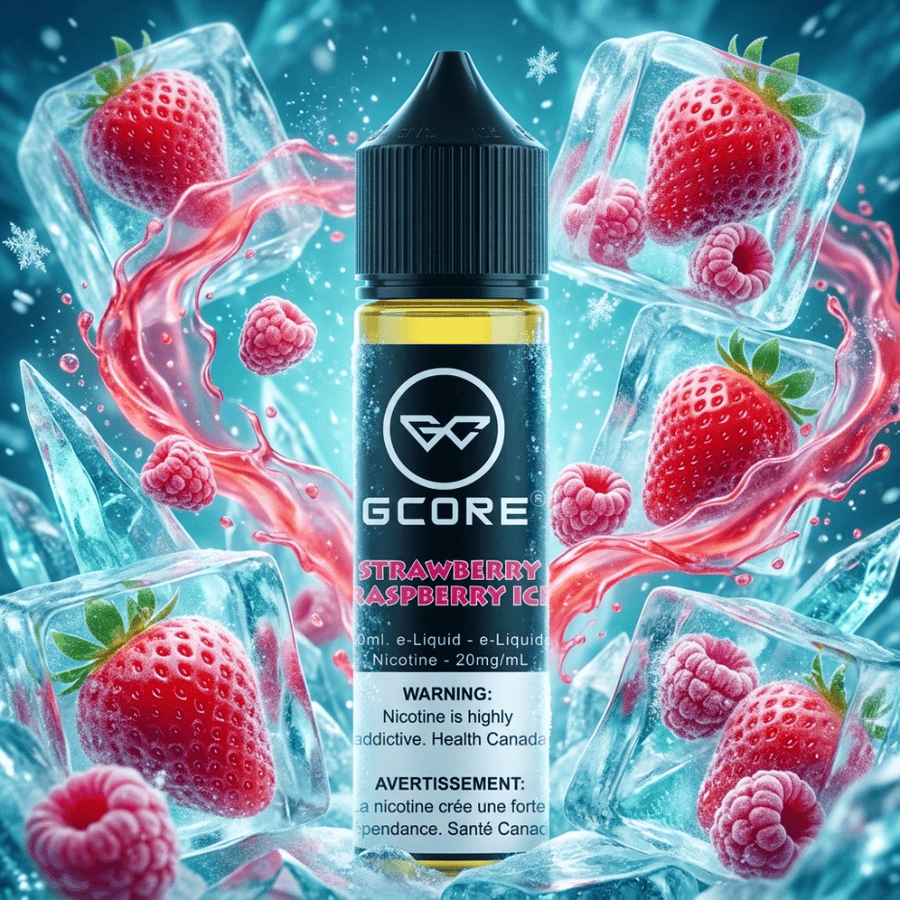 GCORE Salt - Strawberry Raspberry Ice 60mL 60mL / 20mg Airdrie Vape SuperStore and Bong Shop Alberta Canada