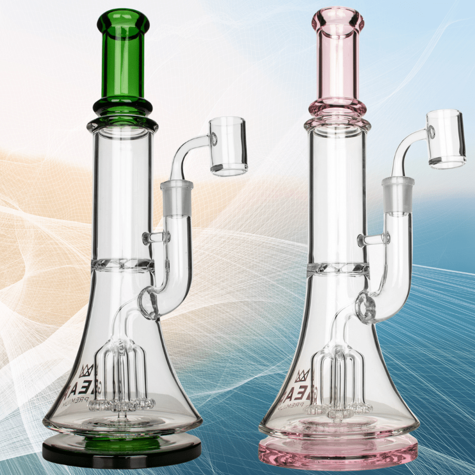 gear bongs Gear Quatro Dab Rig w/ Quad Jet Percs-12"-Airdrie Vape SuperStore