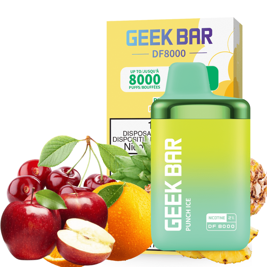 Geek Bar DF8000 Disposable Vape-Punch Ice 8000 Puffs / 20mg Airdrie Vape SuperStore and Bong Shop Alberta Canada