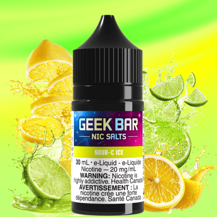 Geek Bar Nic Salt-Sour-C Ice 30mL / 20mg Airdrie Vape SuperStore and Bong Shop Alberta Canada