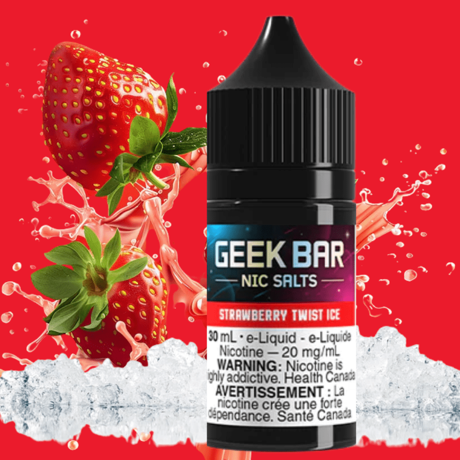Geek Bar Nic Salt-Strawberry Twist Ice Airdrie Vape SuperStore and Bong Shop Alberta Canada