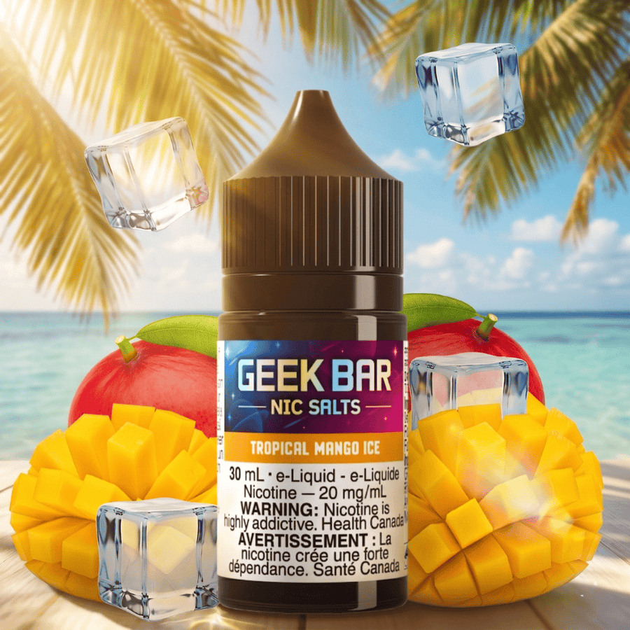 Geek Bar Nic Salt-Tropical Mango Ice 30mL / 20mg Airdrie Vape SuperStore and Bong Shop Alberta Canada