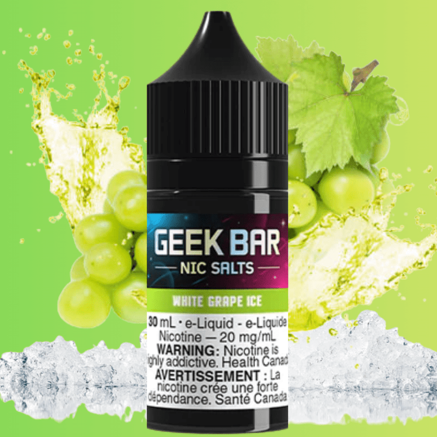Geek Bar Nic Salt-White Grape Ice Airdrie Vape SuperStore and Bong Shop Alberta Canada