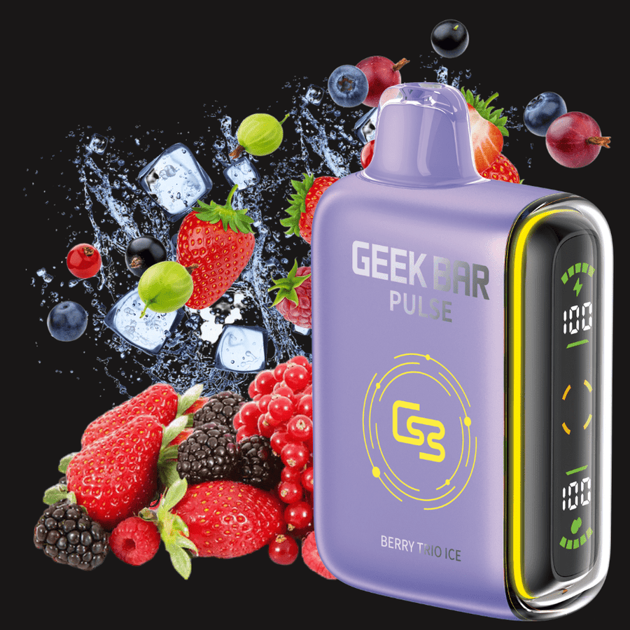 Geek Bar Pulse 9000 Disposable Vape-Berry Trio Ice 20mg / 9000 Puffs Airdrie Vape SuperStore and Bong Shop Alberta Canada
