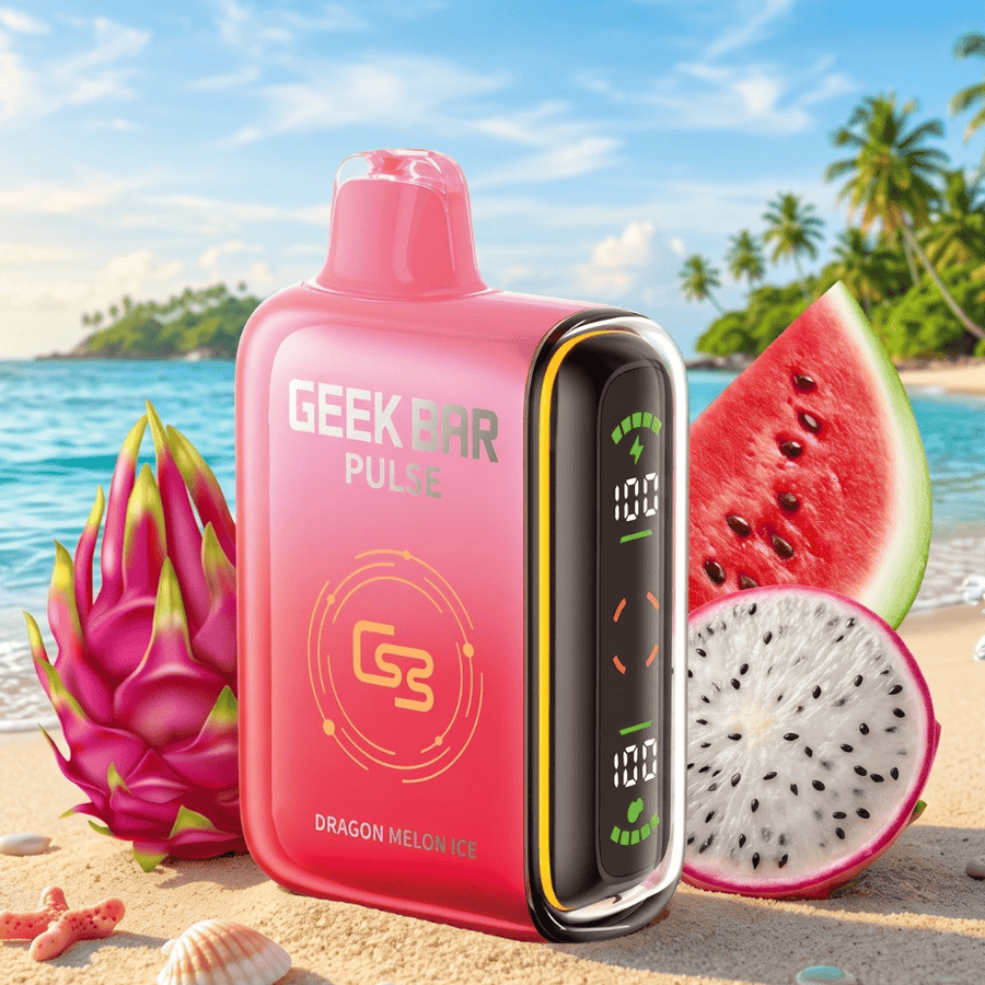 Geek Bar Pulse 9000 Disposable Vape - Dragon Melon Ice 9000 Puffs / 20mg Airdrie Vape SuperStore and Bong Shop Alberta Canada