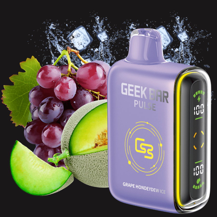 Geek Bar Pulse 9000 Disposable Vape-Grape Honeydew Ice 20mg / 9000 Puffs Airdrie Vape SuperStore and Bong Shop Alberta Canada