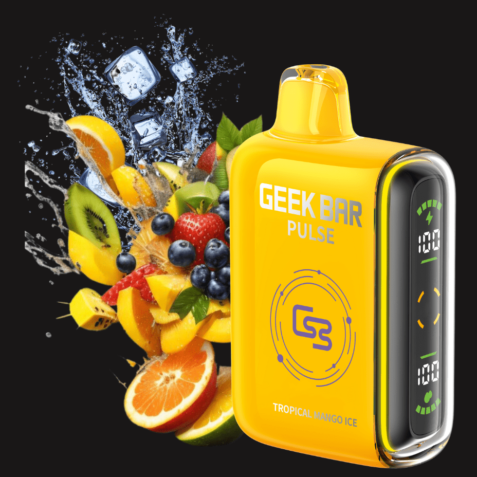 Geek Bar Pulse 9000 Disposable Vape-Tropical Mango Ice 20mg / 9000 Puffs Airdrie Vape SuperStore and Bong Shop Alberta Canada