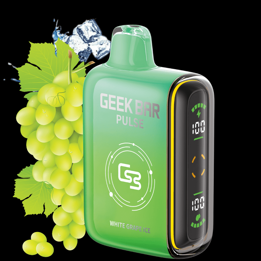 Geek Bar Pulse 9000 Disposable Vape - White Grape Ice 9000 Puffs / 20mg Airdrie Vape SuperStore and Bong Shop Alberta Canada